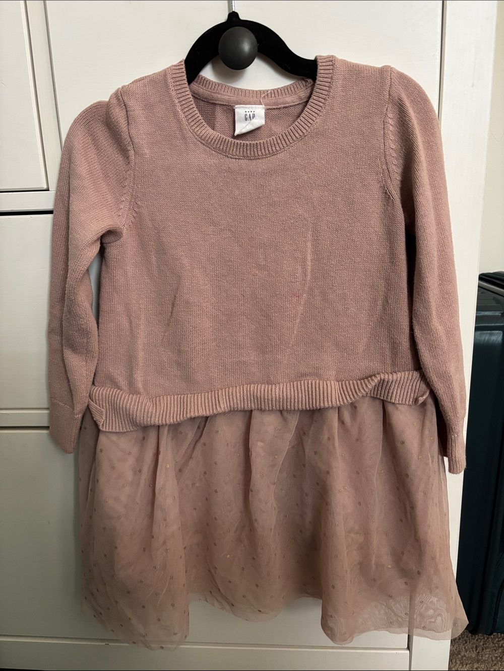GAP Girls Dusty Rose Knit Top with Tulle Skirt
